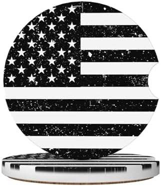 American Flag Retro Car Cup Holder Coasters 2 Pack 2.63" by Unknown