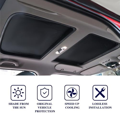 2PCS Car Sunroof Sunshade, Car Roof Cover, Foldable UV Reflector Reflective - Image 4