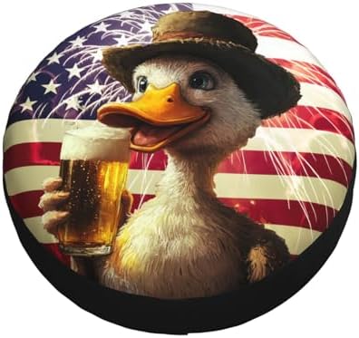 Funny Duck Spare Tire Cover Weatherproof Universal Wheel Protectors Cute Duck - Image 3
