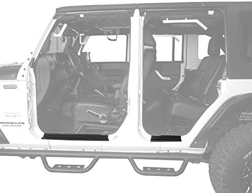 Hooke Road Wrangler JK Door Sill Entry Guard Black Thresholds Kit Compatible - Image 2
