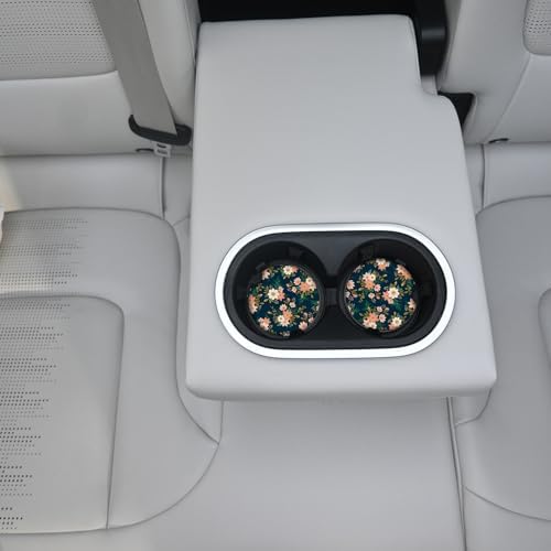 2pcs Flowers Pattern Car Cup Holder Coasters - Image 5