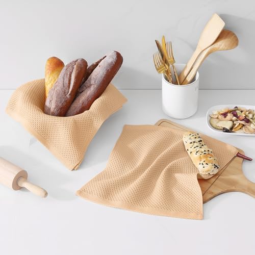 Kitinjoy 100% Cotton Waffle 6-Pack Kitchen Towels - Image 2