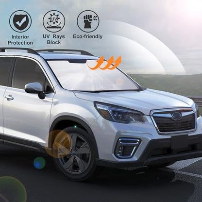 Windshield Sun Shade for 2019-2026 Subaru Forester Accessories - Image 6