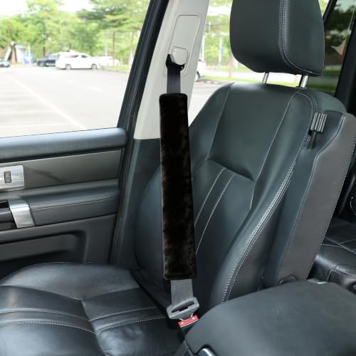 Amooca 19.7in Extra Long Furry Universal Car Seatbelt Cover Shoulder Pad by Amooca