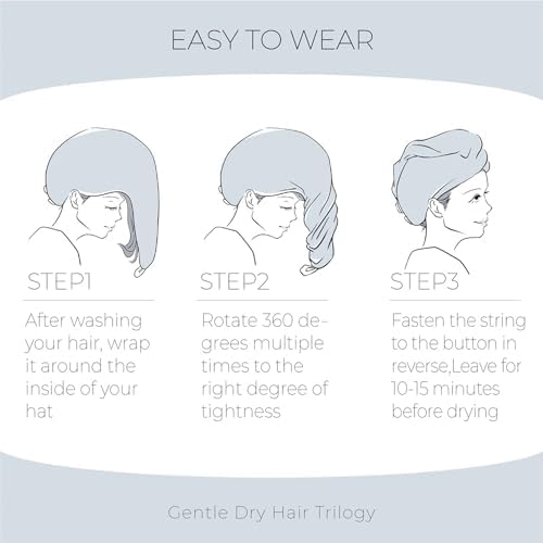 MaopaoBeauty Hair Towel Terry Cloth Absorbent Dry Anti Frizz Twist Plopping - Image 4