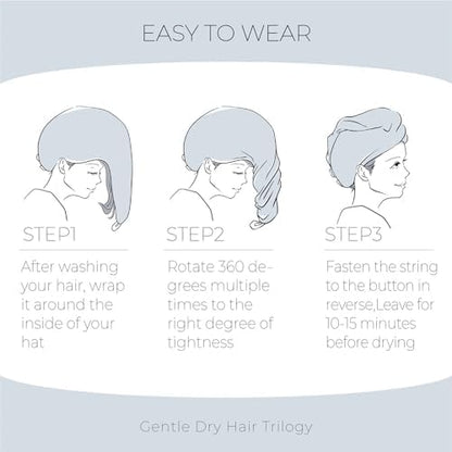 MaopaoBeauty Hair Towel Terry Cloth Absorbent Dry Anti Frizz Twist Plopping - Image 4