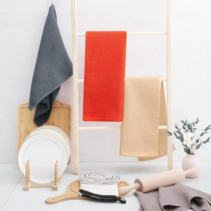 Homaxy 100% Cotton Waffle Weave Kitchen Dish Towels 6-Pack - Image 6