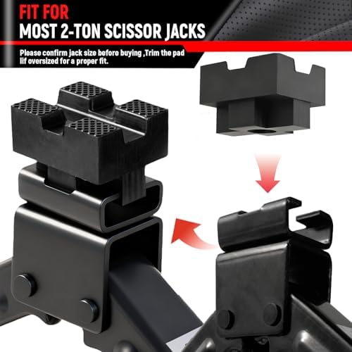 Scissor Jack Pads Rubber Pinch Weld Saddle Adapter Protector Universal Car Lift - Image 5
