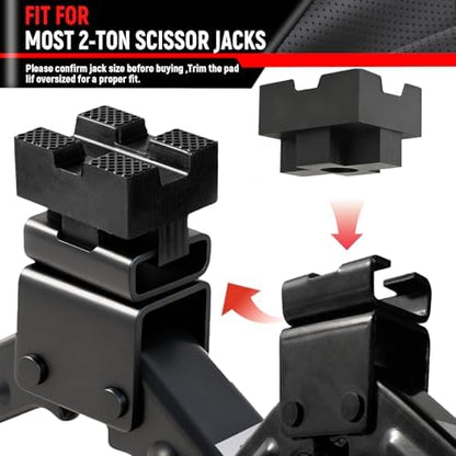 Scissor Jack Pads Rubber Pinch Weld Saddle Adapter Protector Universal Car Lift - Image 5