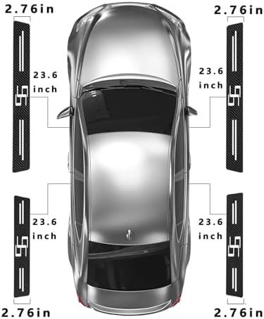 Door Sill Protectors for Chevy Camaro SS, Carbon Fiber Leather Front/Rear Door - Image 5