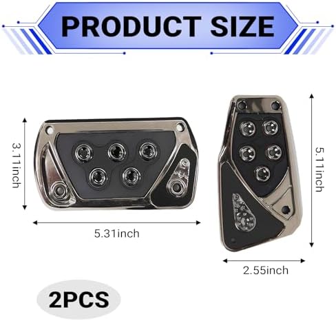2 PCS Car Pedal Covers, Automotive Accelerator Brake Pedals Cover, Anti-slip No - Image 2