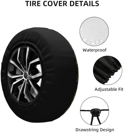 Landscape and Deer Spare Tire Cover Wheel Protectors Weatherproof Deer Pattern - Image 3