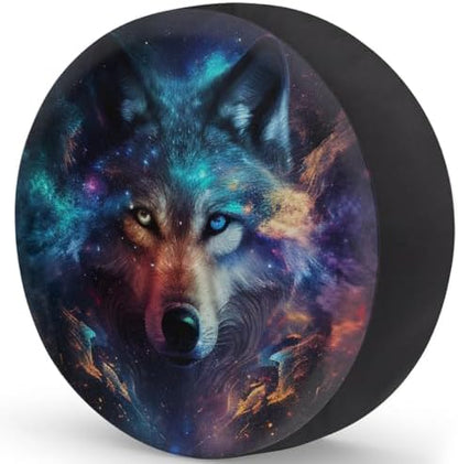 Wolf Spare Tire Cover 17in Spare Wheel Covers Tire Storage Cover - Image 2