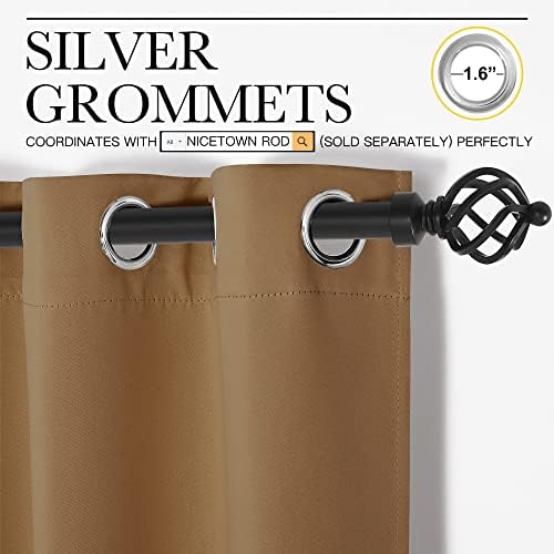 NICETOWN Sleek Blackout Curtains 40 inches Length - Image 3
