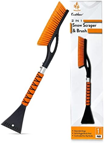EcoNour 27" Ice Scrapers for Car Windshield, Snow Brush for Car Cleaning by EcoNour