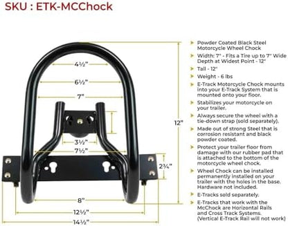 Mytee Products 7" Motorcycle Wheel Chock Steel - Image 6