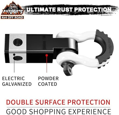 AUTOBOTS Tow Hitch Receiver 2" Shackle Hitch Receiver White - Image 3