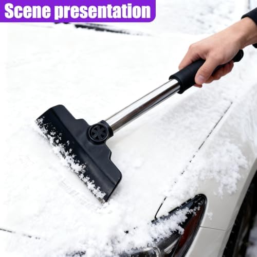 2PCS Ice Scrapers for Car Windshield, Soft No Scratch Snow Frost Removal Tool - Image 6