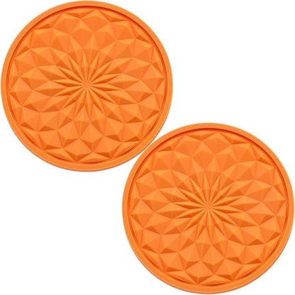 2 Pack Silicone Car Cup Holder Coaster – 2.75 Inch Non-Slip Drink Mat, by MEAJOO