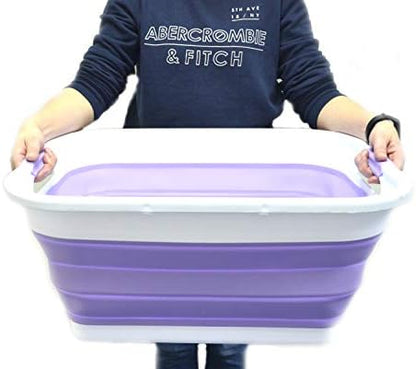 SAMMART Set of 2-41L Collapsible Plastic Laundry Basket-Pop Up Storage - Image 6