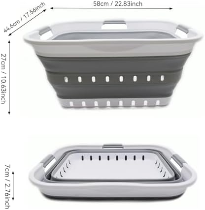 SAMMART 42L Collapsible Plastic Laundry Basket - Image 3