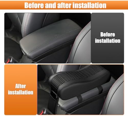 Car Armrest Cushion, Leather Memory Foam Car Center Console Arm Rest Pillow - Image 6