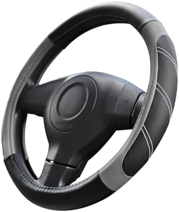 14.5-15 Inch Leather Steering Wheel Cover, Non Slip - Image 6