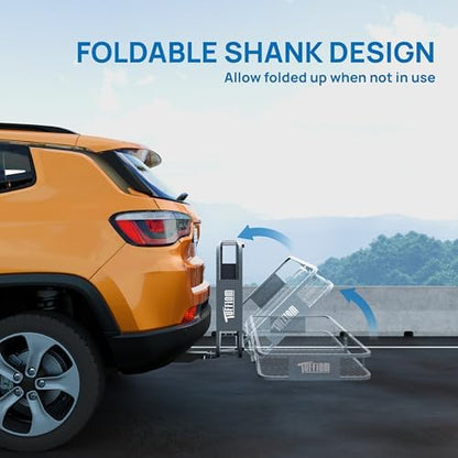 TUFFIOM Folding 500lbs Steel Hitch Mount Basket Cargo Carrier, Waterproof Cargo - Image 3