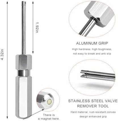 2 PCS Valve Core Removal Tool Set, Magnetic Car Tire Stem Puller Rustproof - Image 2