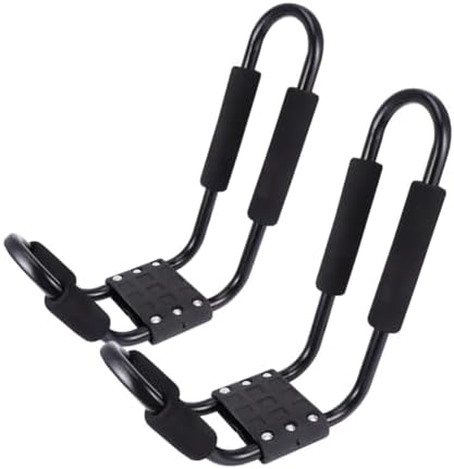 2 Pcs J Shaped Kayak Roof Rack for Car SUV Truck Crossbar Mount by ABOOFAN