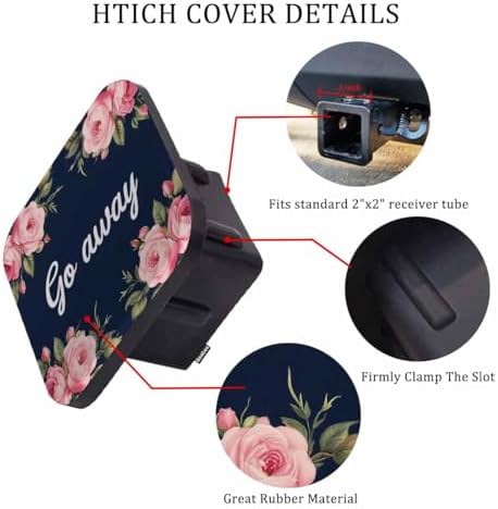 Trailer Hitch Covers Go Away, Inspiration Quote Anti-Loss Hitch Cover Fits 2" - Image 3