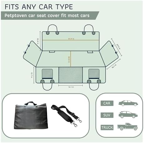 Katziela Back Seat Extender for Dogs-Large Space, Dog Car Seat Cover Hard - Image 2