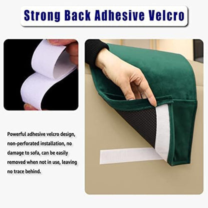 Velvet Recliner Headrest Pillow, Non-Slip Neck Support - Image 3