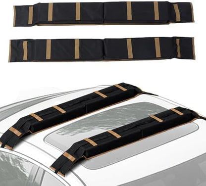 Fabater Roof Rack Pads, Universal Car Soft Roof Rack Heavy Duty Straps by FABATER