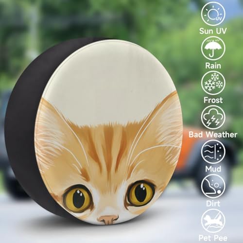 Spare Tire Cover for RV Trailer, Funny Cats Tire Covers Universal Fit for - Image 3