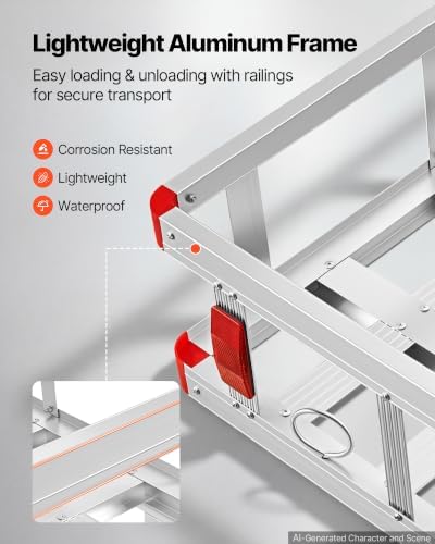 VEVOR Hitch Mount Wheelchair Carrier, 500LBS Mobility Scooter Carrier - Image 4