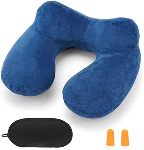 Inflatable Travel Pillow for Airplane Inflatable Neck Pillow for Traveling by HITSZS