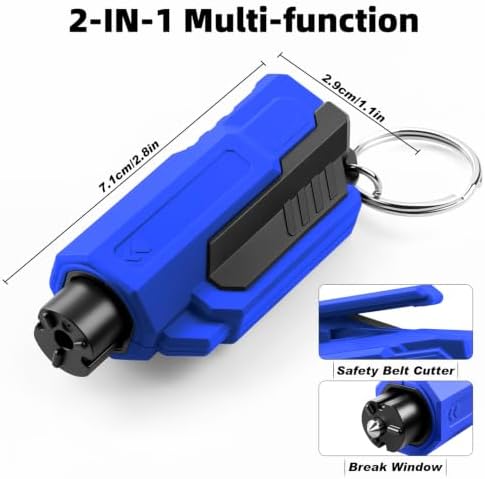 4PCS Car Window Breaker Seatbelt Cutter, Emergency Keychain Escape Tool - Image 2