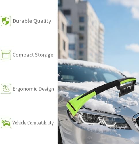 Snow Brush with Ice Scrapers for Car Windshield, Car Brush with Foam Grip - Image 6
