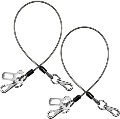 2pcs Dog Car Seat Belt, Chew Proof Pet Safety Belt by MiPupjoy