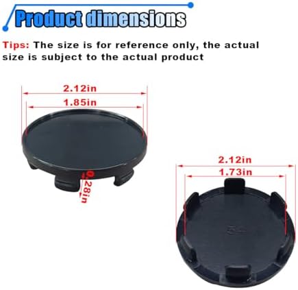 4PCS Wheel Center Cap, Snap-in Plastic Rim Center Hub Caps Cover, 2.12 '' Outer - Image 2