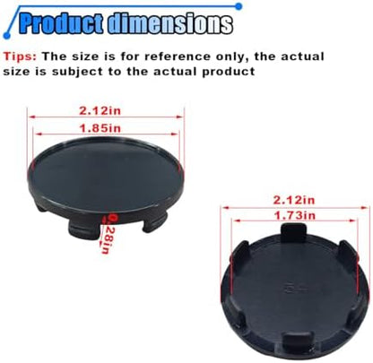 4PCS Wheel Center Cap, Snap-in Plastic Rim Center Hub Caps Cover, 2.12 '' Outer - Image 2