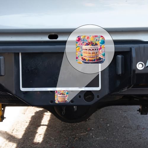 Hitch Cover Fits for 2-Inch Hitch, Stunning Colorful Cake - Image 5