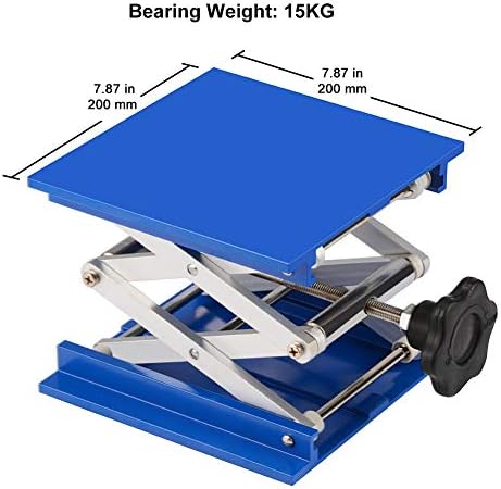 stonylab 8x8 inch Lab Jack, 200x200 mm Aluminum Alloy Top Deck Laboratory - Image 4