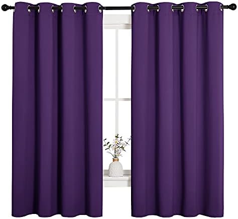 NICETOWN Thermal Insulated Blackout Curtains 2Pcs 55 x 68-in Royal Purple by NICETOWN