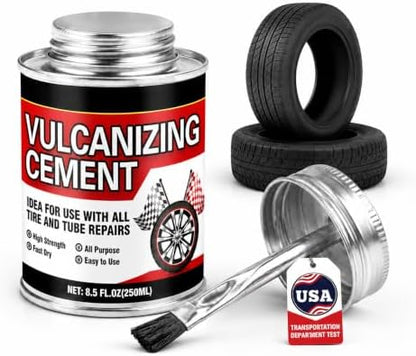 Chemical Vulcanizing Cement 8.5 FL.Oz, All Purpose Tire Repair Glue, Fast Dry by Vereclue