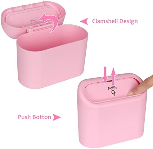 Accmor Car Trash Can with Lid, Leakproof Vehicle Garbage Organizer Holder Bin - Image 3