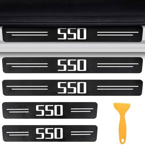 Door Sill Protectors for 5-Serie M550i, Carbon Fiber Leather Front/Rear Door - Image 2