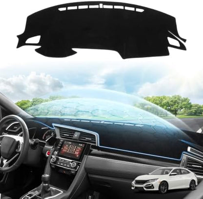 Cartist Black Dash Cover for Honda Civic 2016-2021 Dashboard Cover Mat by cartist