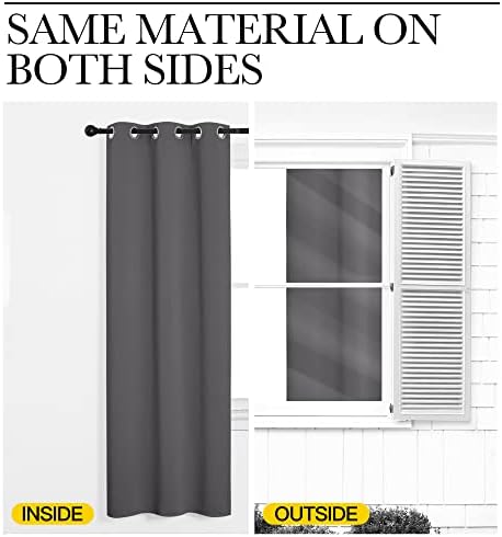 NICETOWN Grey Blackout Curtains - Image 6
